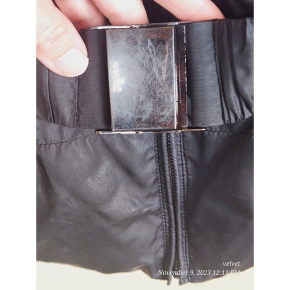 LAUNDRY BY DESIGN PUFFER BELTED COAT JACKET SZ XL DOWN FEATHERS Puffy Black - Picture 4 of 8